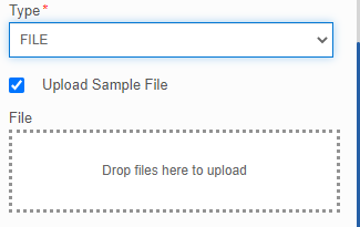FILE - Upload Sample File - checked FILE - Upload Sample File - checked