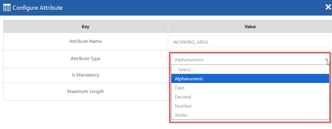 Attribute Types Attribute Types