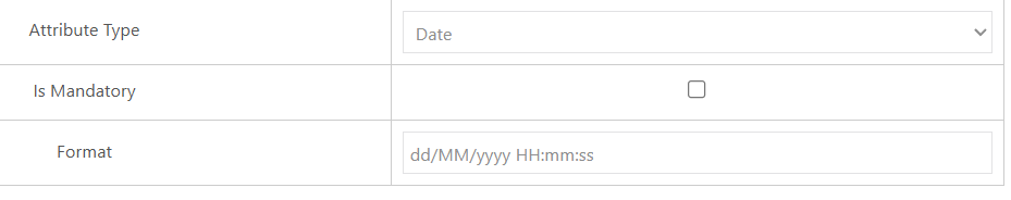 Attribute Type = Date