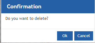 Delete confirmation Delete confirmation