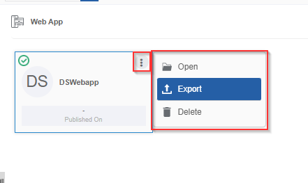 Exporting Web App Exporting Web App