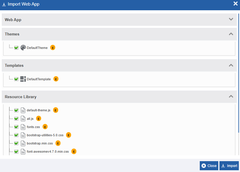 Themes / Templates / Resource Library sections Themes / Templates / Resource Library sections