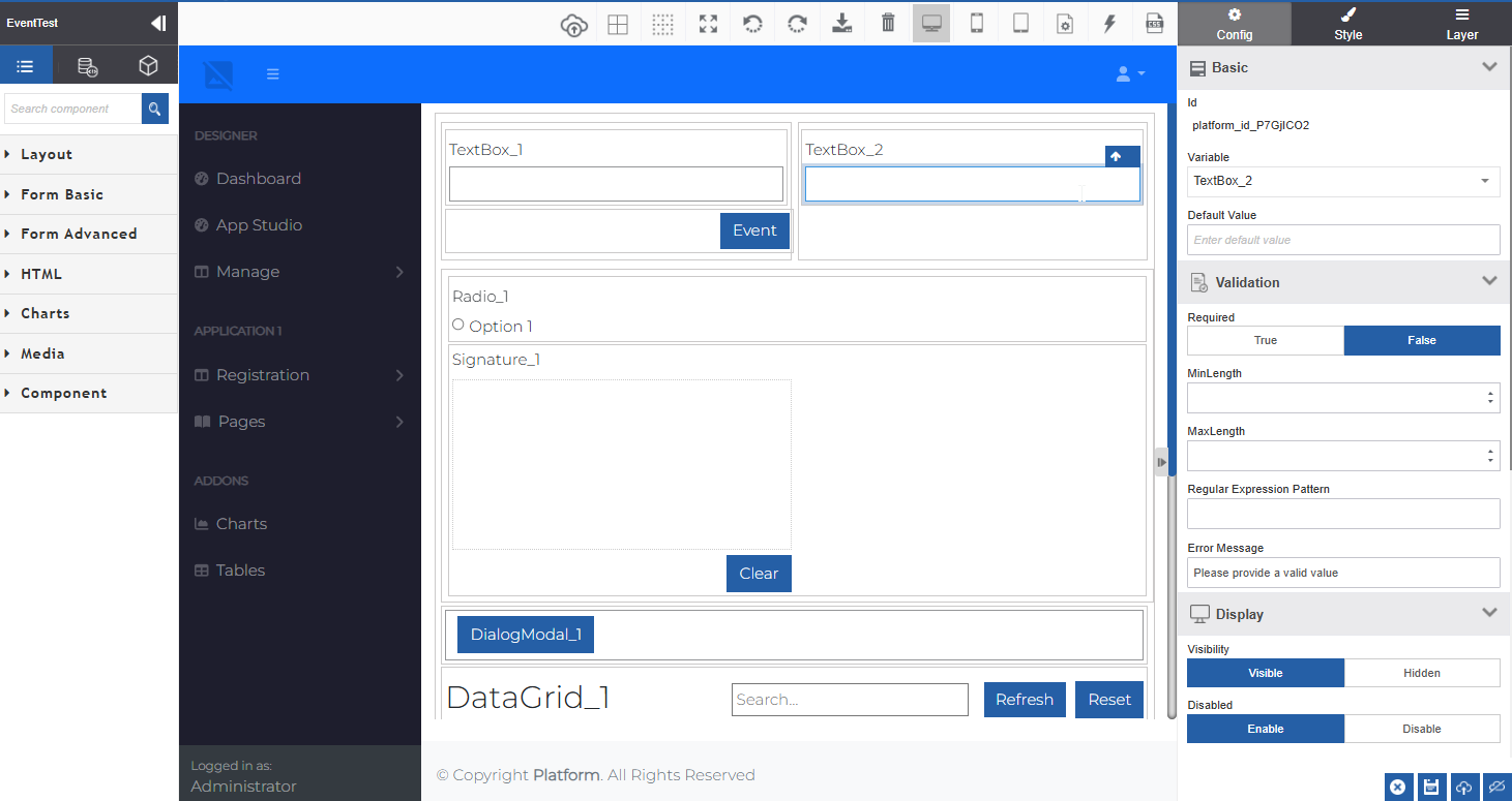 View designer page View designer page