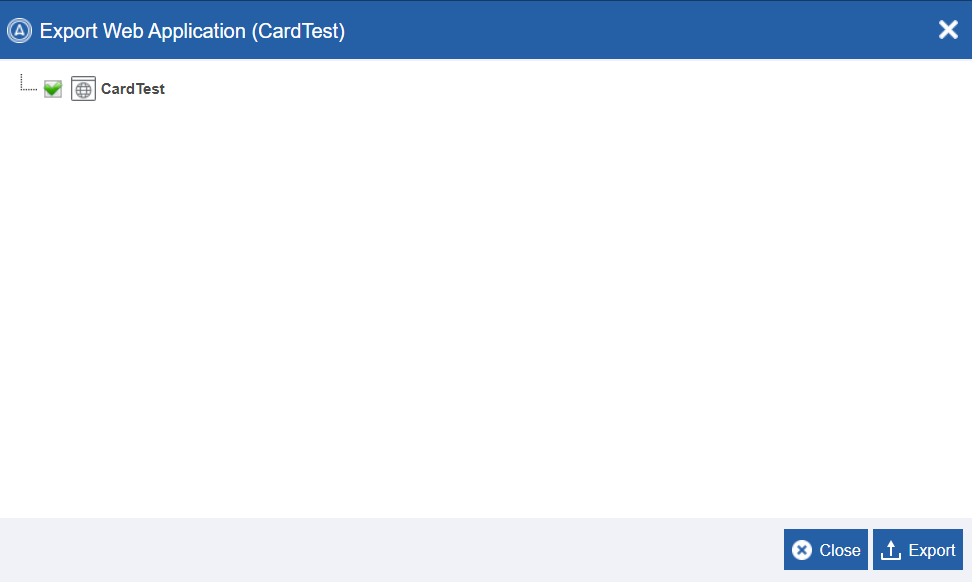 Export details for the selected view Export details for the selected view