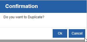 Duplicate confirmation Duplicate confirmation