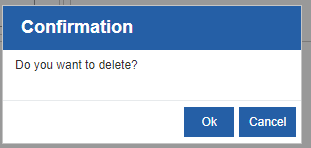 Delete confirmation Delete confirmation